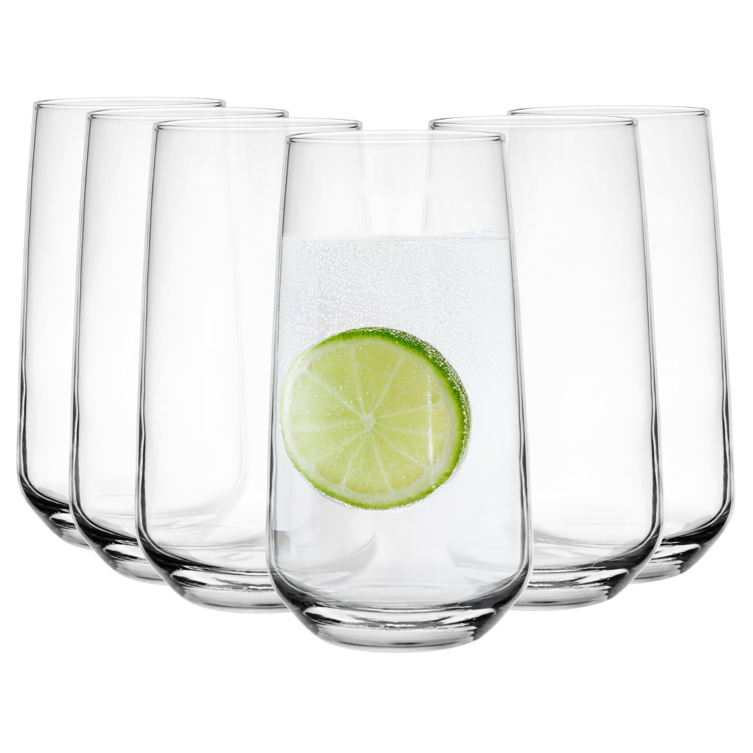 Glasmark Krosno Set Of 6 Classic Shape Dishwasher Resistant Highball Glass Drinking Water - View #2