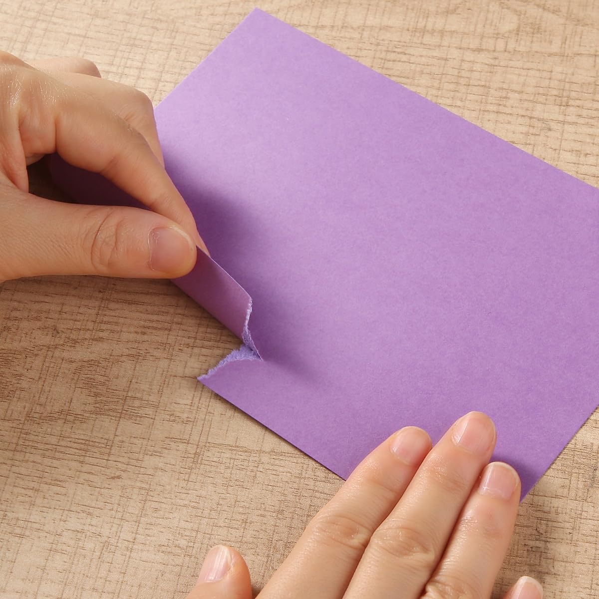 50 Sheets Small Colored Cardstock Paper 5 Colors Blank Flash Cards, 250 GSM Heavy Card Stock for DIY Art Projects, Cards (Purple, 3x5) - Image 5