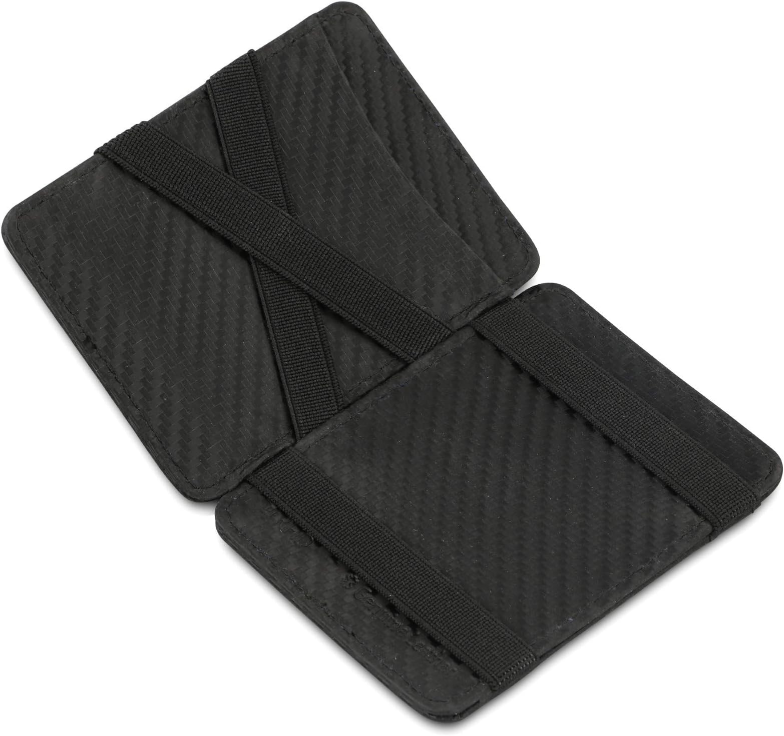 GARZINI Magic Wallet for Men, RFID Blocking Leather Wallet, Carbon