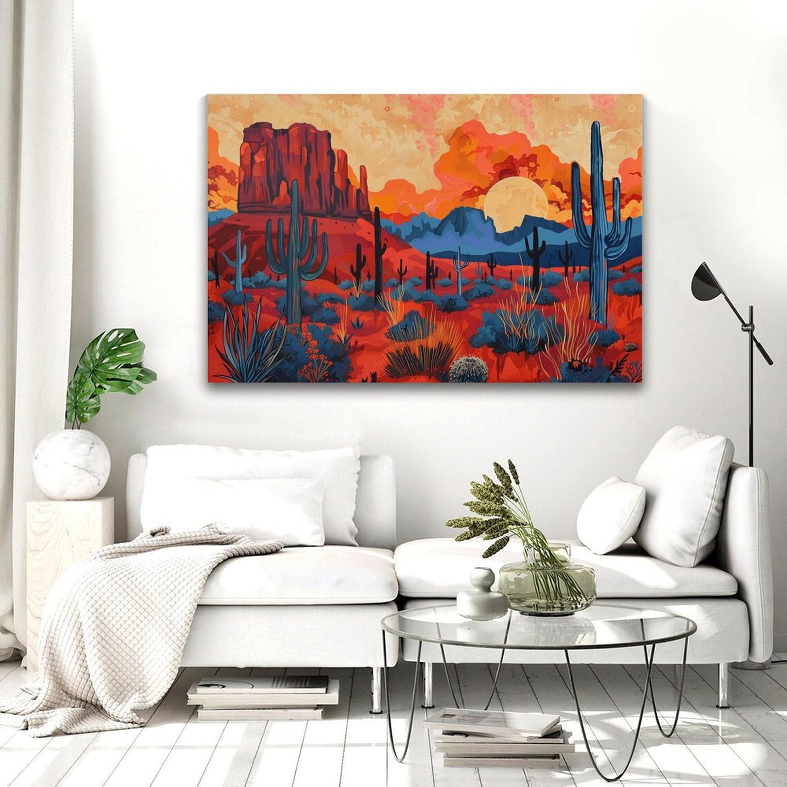 Amazon.com: Retro Style Desert Landscape Painting Print Pop Art