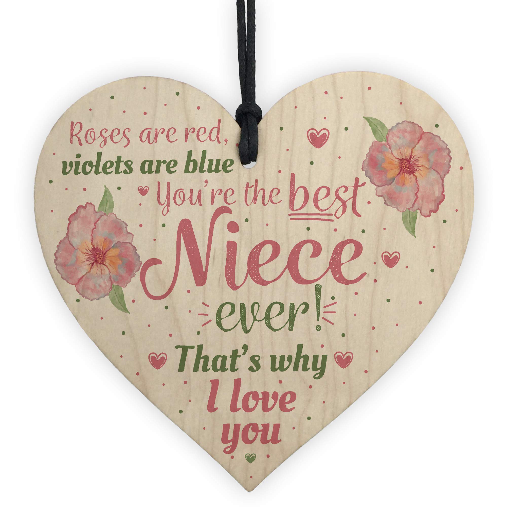 Red Ocean Niece Birthday Christening Christmas Gift Auntie Uncle Gift Plaque Gifts For Her Keepsake from B&Q