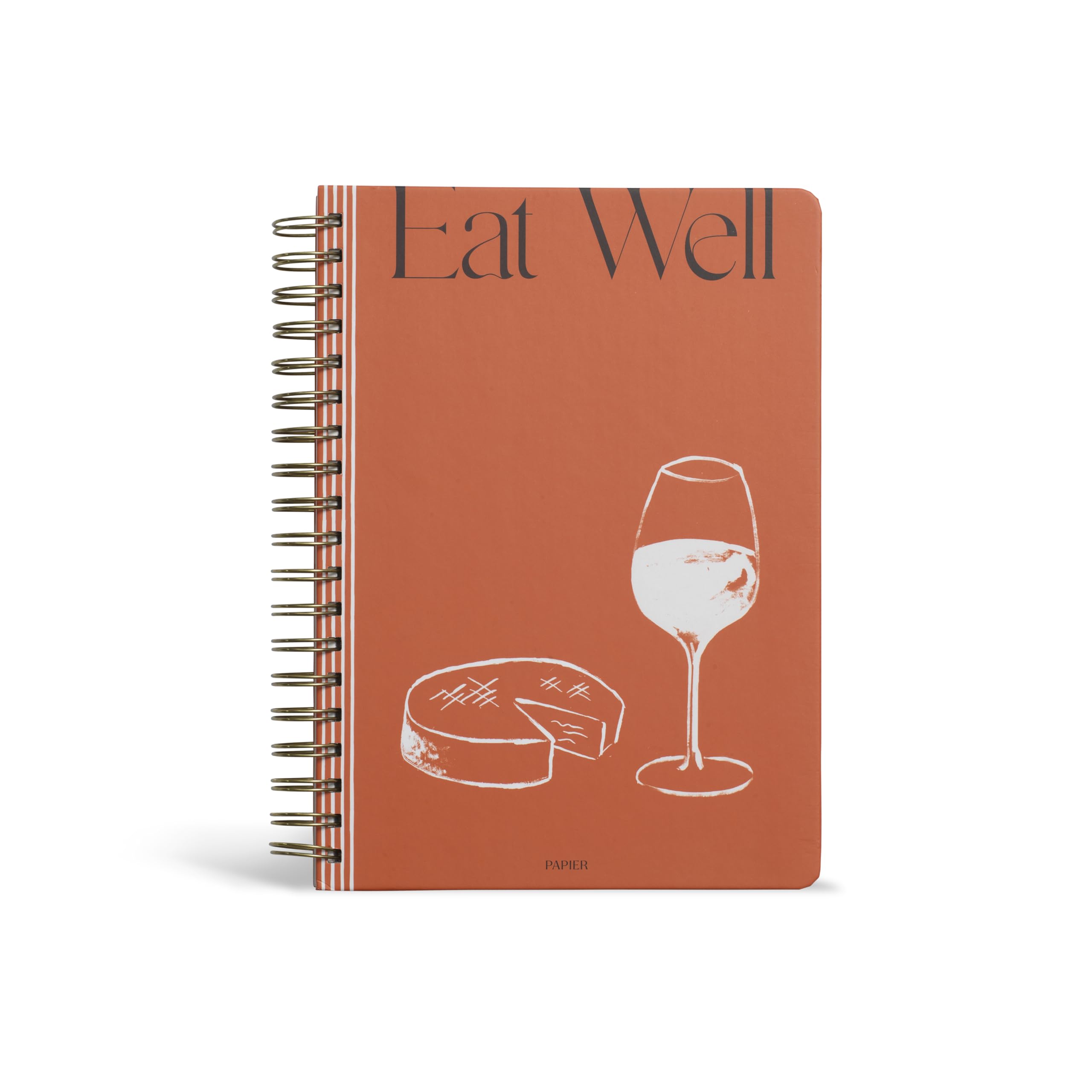 Papier Eat Well Recipe Journal - Spiral | Blank Space To Plan Breakfast, Lunch, Dinner, Dessert | Foodie Gift | Write Your Own Recipes, Note
