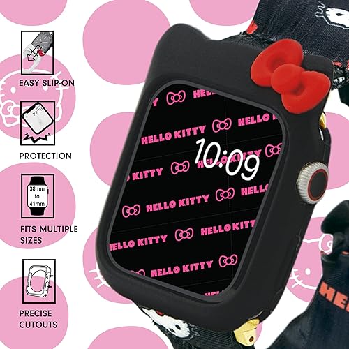 Miniatura 6 de Sonix x Sanrio - Parachoques para reloj (negro) + correa de reloj de Apple de Hello Kitty