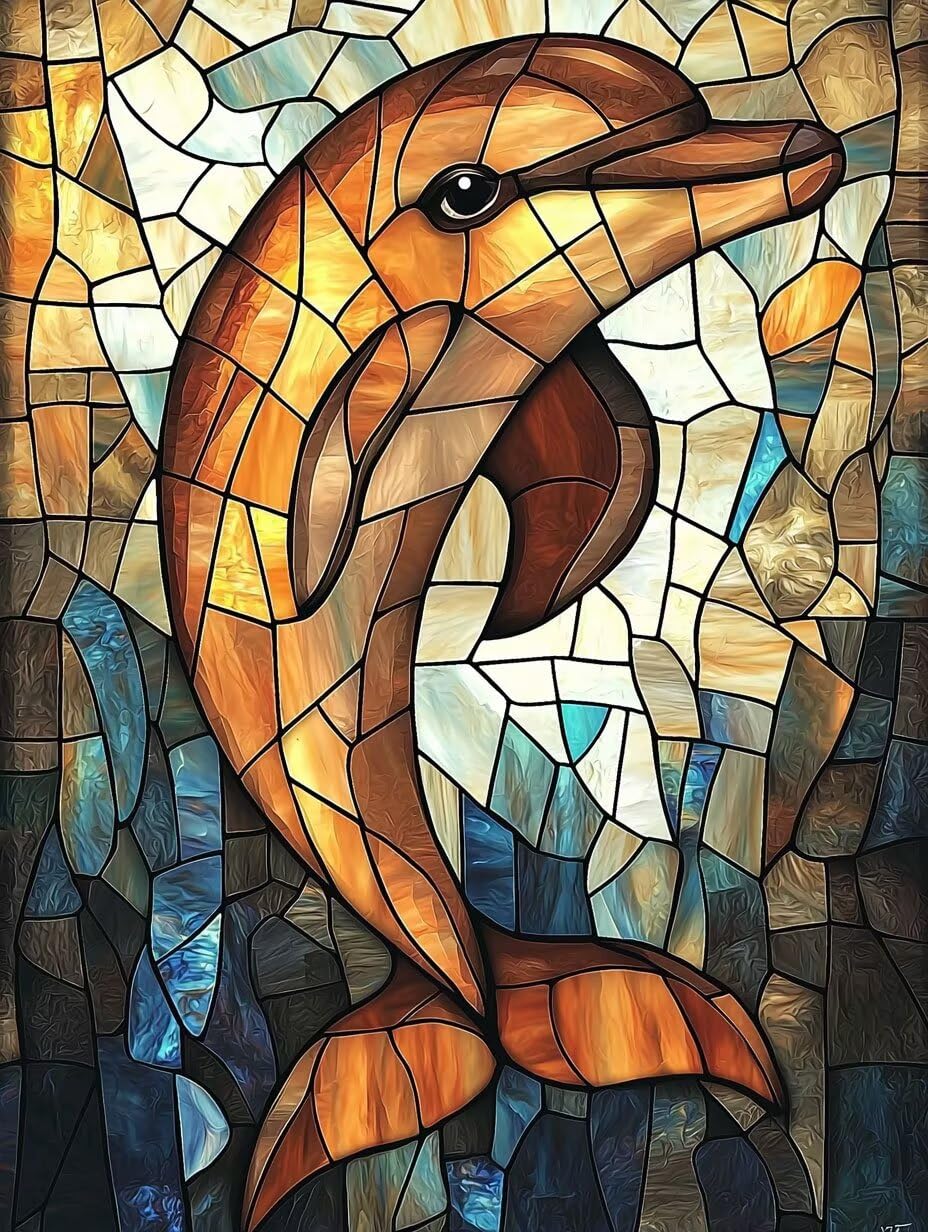 WEISHIWE Delfino Dipingere con i Numeri per Adulti, 70x90cm a-320 | Paint by Numbers Kit con Pennelli e Acrilico Pigmento, Fai da te Olio La Pittura di Numeri Kit, Decora la Casa, senza Cornice