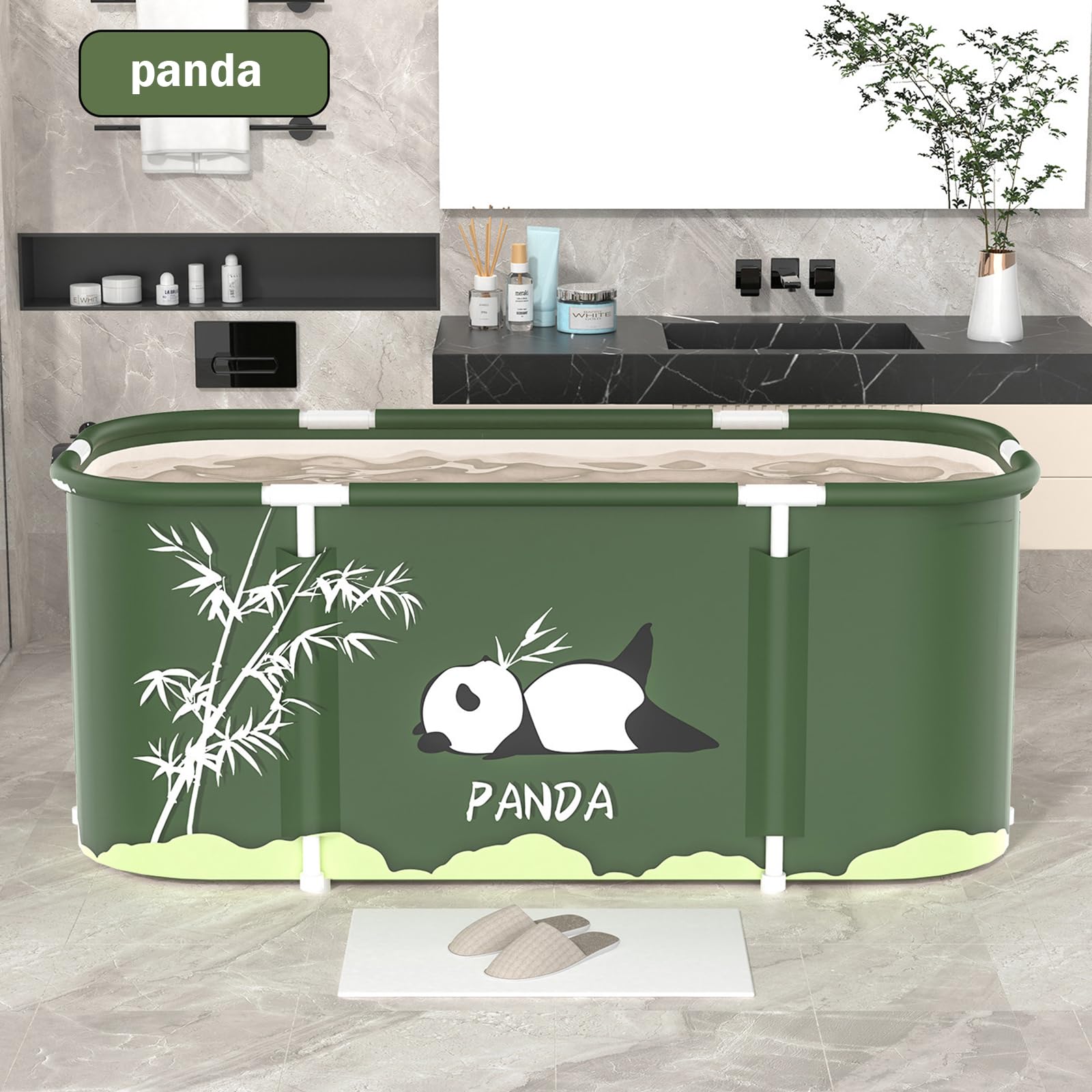 Baignoire autoportante, portable, pour adultes, pliable, épaisse, multicouche, grande baignoire trempante, pour l'intérieur et l'extérieur, 115 x 50 cm