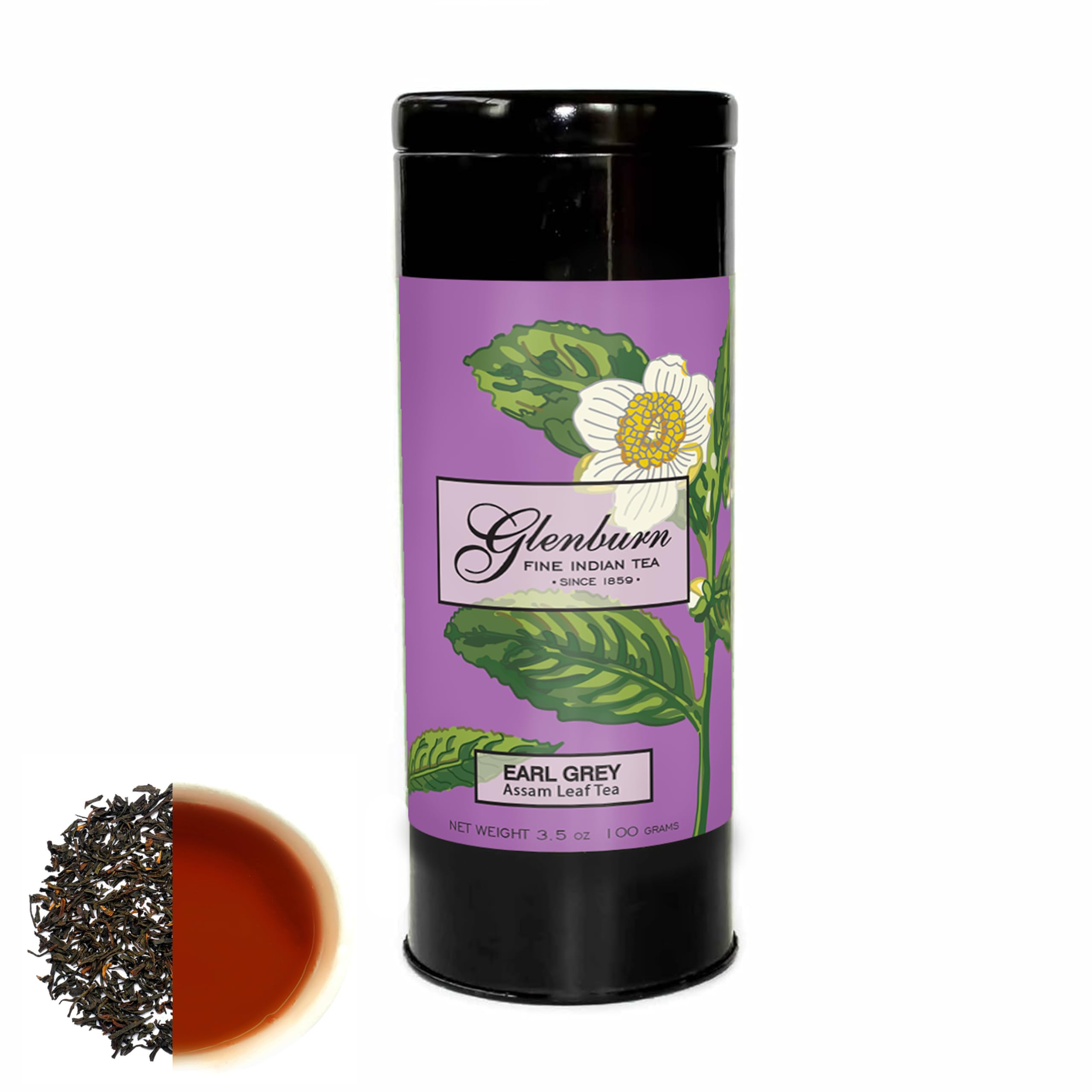Assam Earl Grey - Classic Elegance in a Tin - 100 Gram | Rich Black Tea, Infused With Bergamot Oil, Aromatic and Citrusy, Timeless Blend