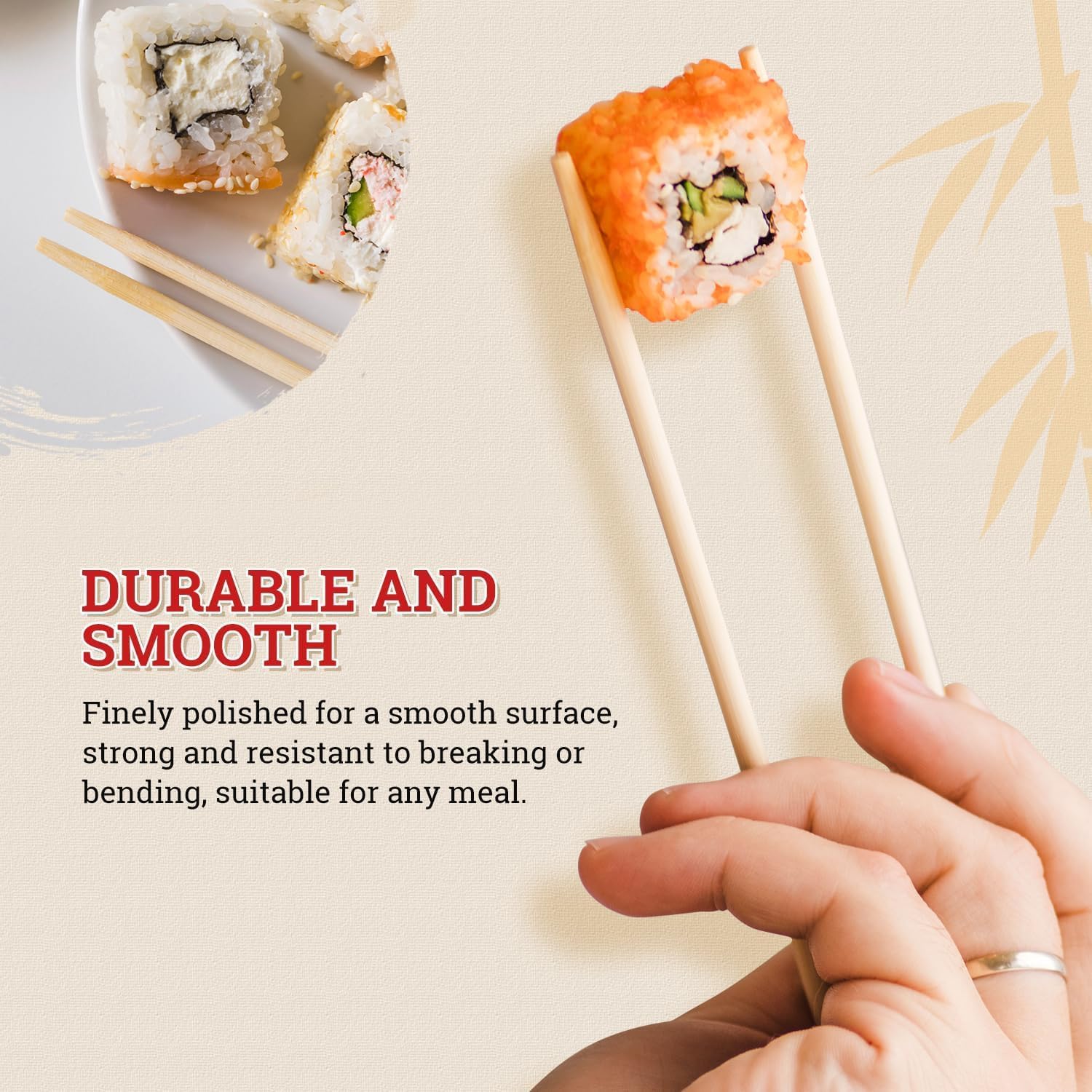 52USA Disposable Chopsticks 2000 Pairs – Individually Wrapped, Natural Bamboo Chopsticks for Restaurants, Takeout, Catering, Parties – Bulk Pack of 2000 Sets