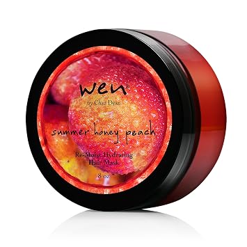 WEN by Chaz Dean Re-Moist Hair Mask - Deep Conditioning Mask for Damaged Hair, Moisturizing Treatment for Men & Women, Hydrating Repair, Smoothing & Softening - Summer Honey Peach, 8 Oz Pack of 1