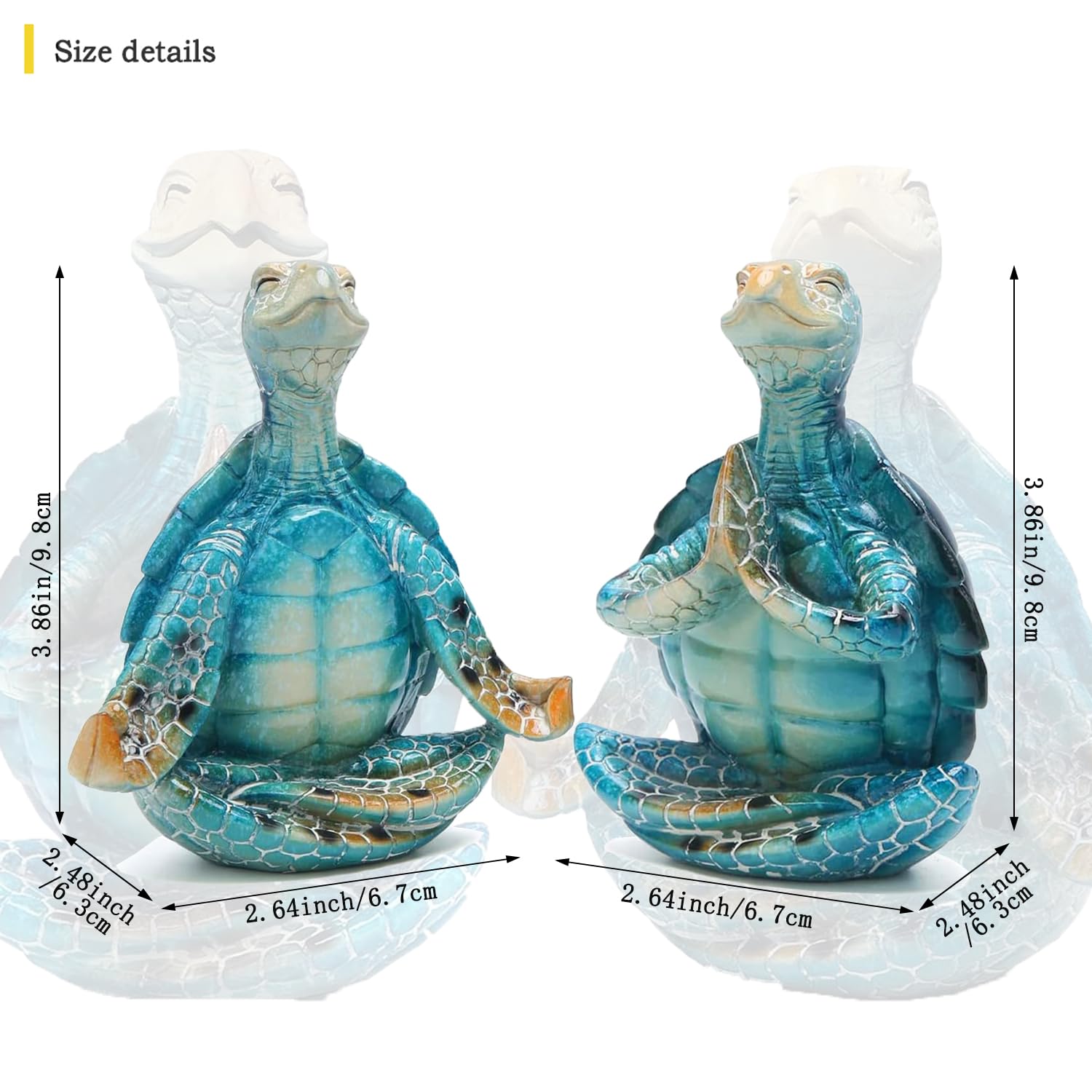 Statua di Tartaruga Marina, Decoarazioni di Tartarughe, Regalo Mamma, Yoga Decorazioni, Decorazioni a Tema Oceano per Soggiorno, Bagno, Spiaggia