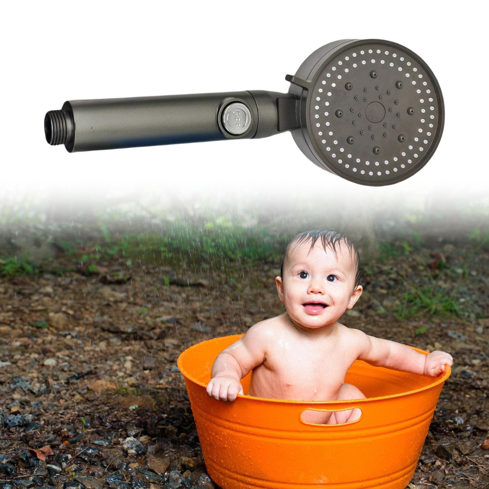 Sbshiouu Portables Camping Shower Set Folding Bucket Charging Travel Shower Pumps for Hiking Travel