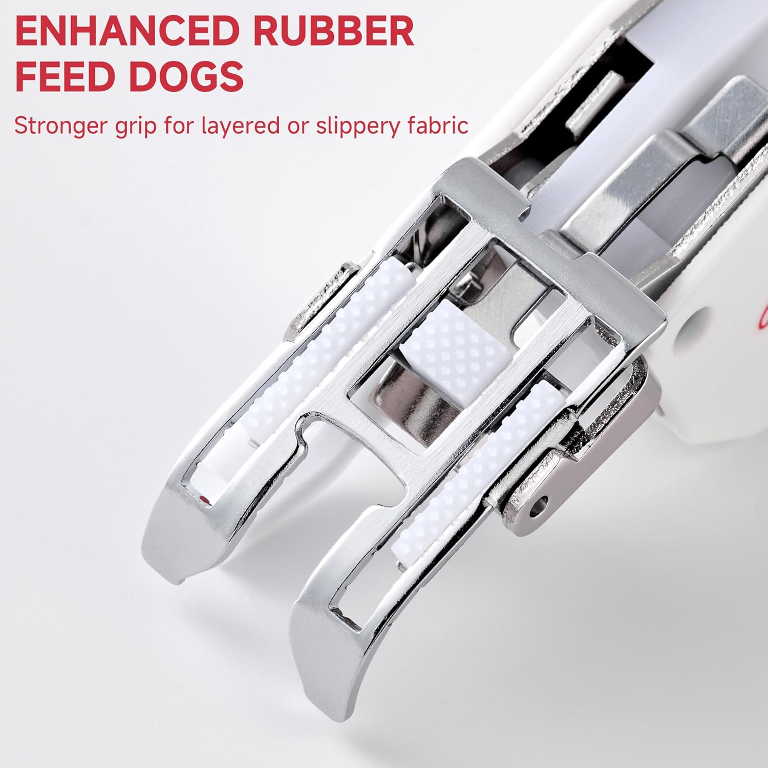 Open Toe Walking Foot with Guide – Compatible with Brother Sewing Machine, 7mm Low Shank Attachment, Bonus 1/4 Inch Quilting Foot