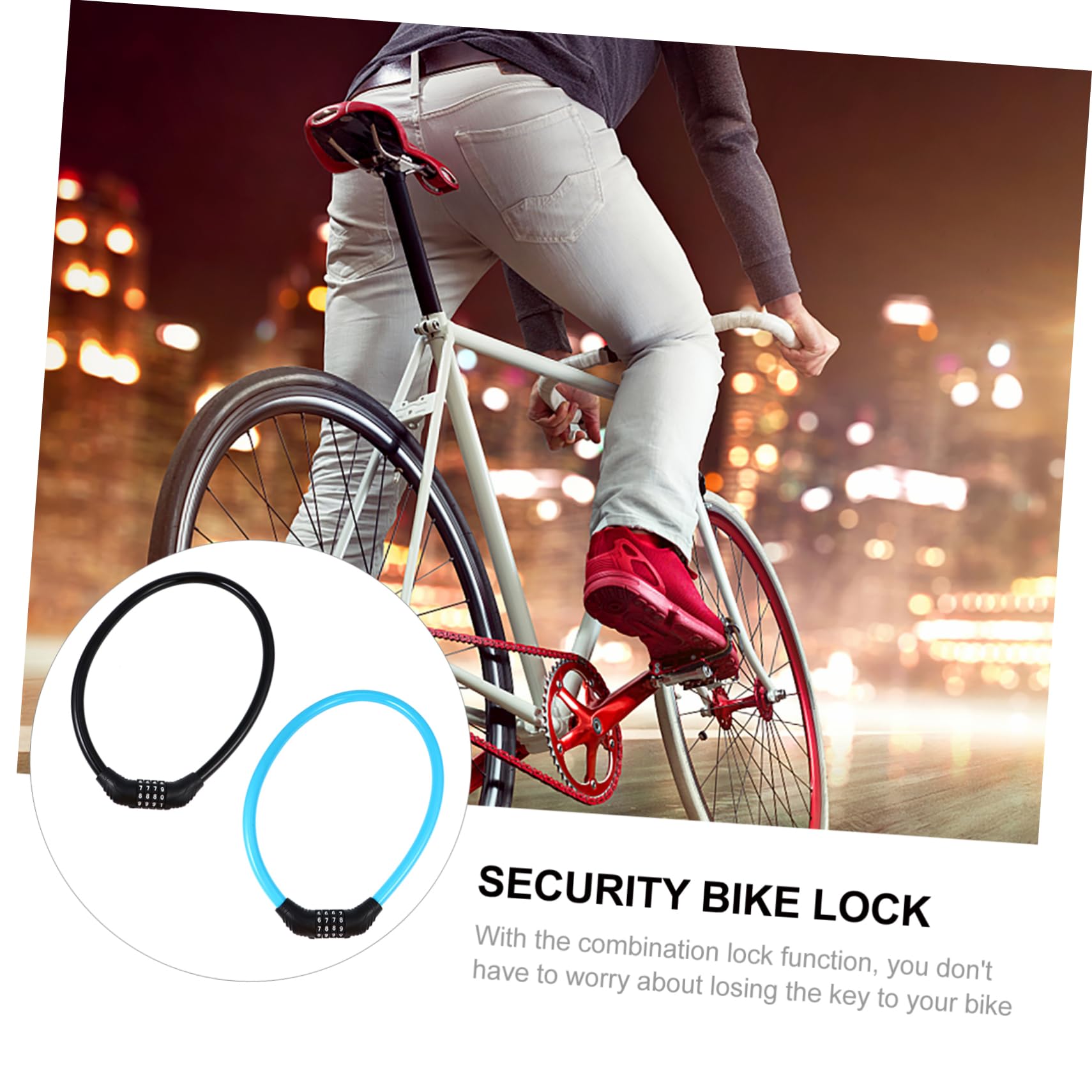 ifundom 2pcs Bike Security Lock Chain Durable Anti-Theft Code Lock for Bicycles Motorcycles and Scooters for Peace of Mind