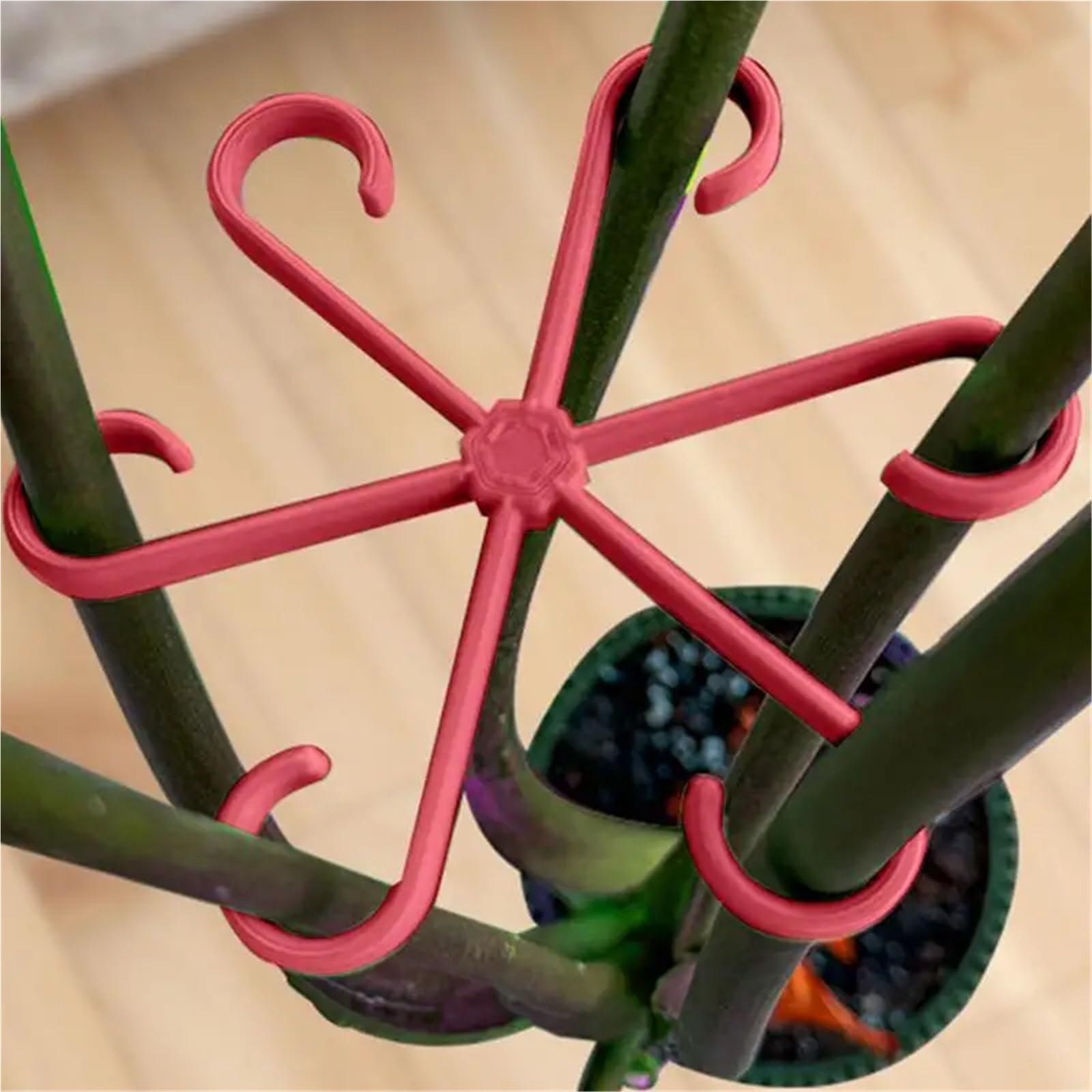 Kletterpflanzen-Stützclips, Blumenstiel-Sammlung, Befestigungsrahmen, Gartengeräte, Zweige für Tomaten, Kletterpflanzen, Schwarz, 80 Stück, 320 Stück