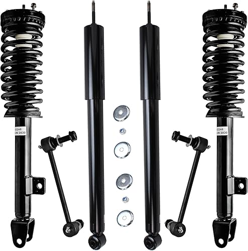 Miniatura 1 de Detroit Axle - Kit de amortiguadores de puntales RWD para Chrysler 300 Dodge Charger Magnum 2005-2010 [2.7L 3.5L], 2 puntales delanteros listos, 2