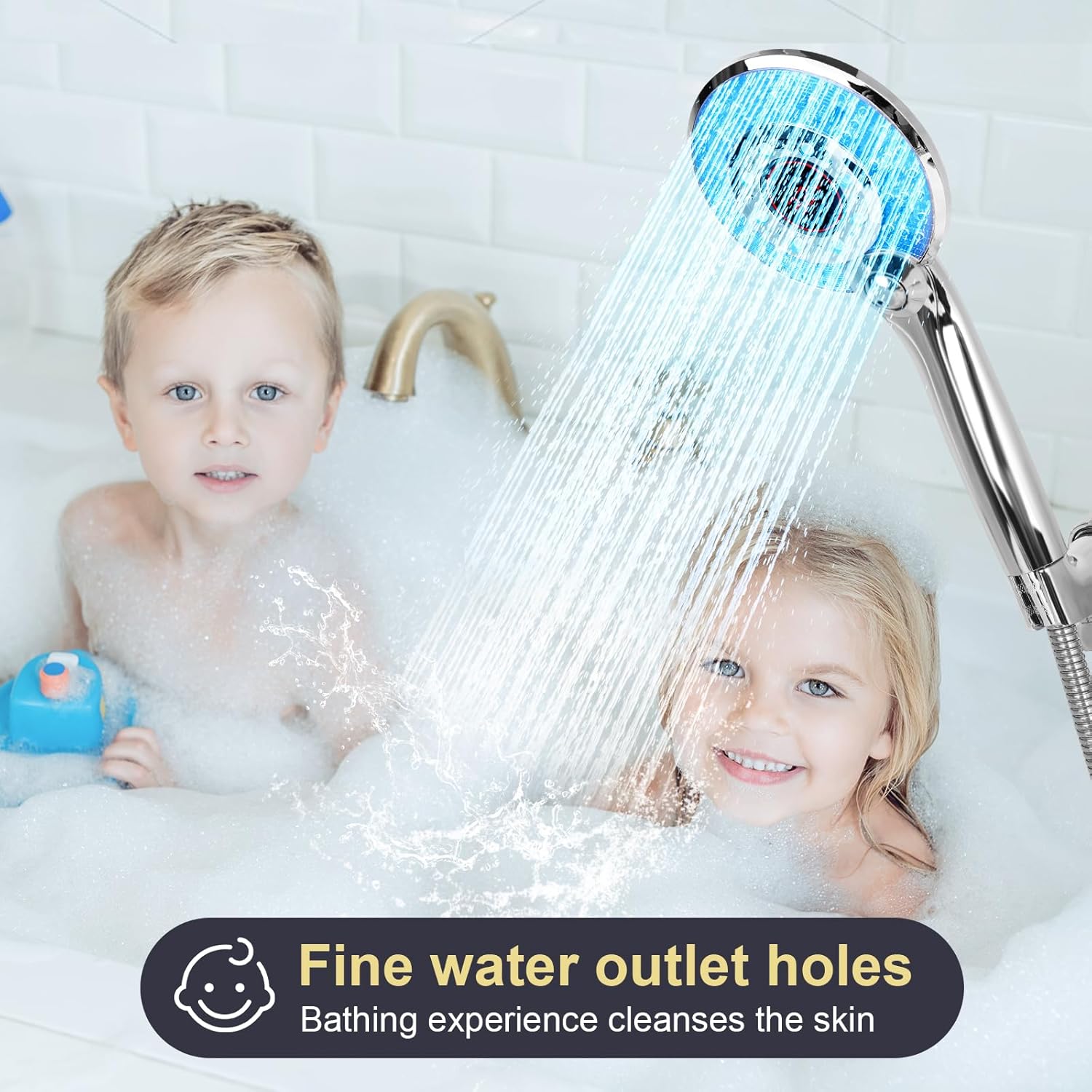 LED Shower head with Temperature Display, High Prure Shower Head "