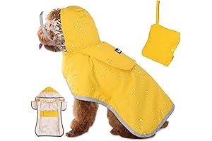 SlowTon Dog Raincoat - Waterproof and Adjustable Dog Rain Jacket