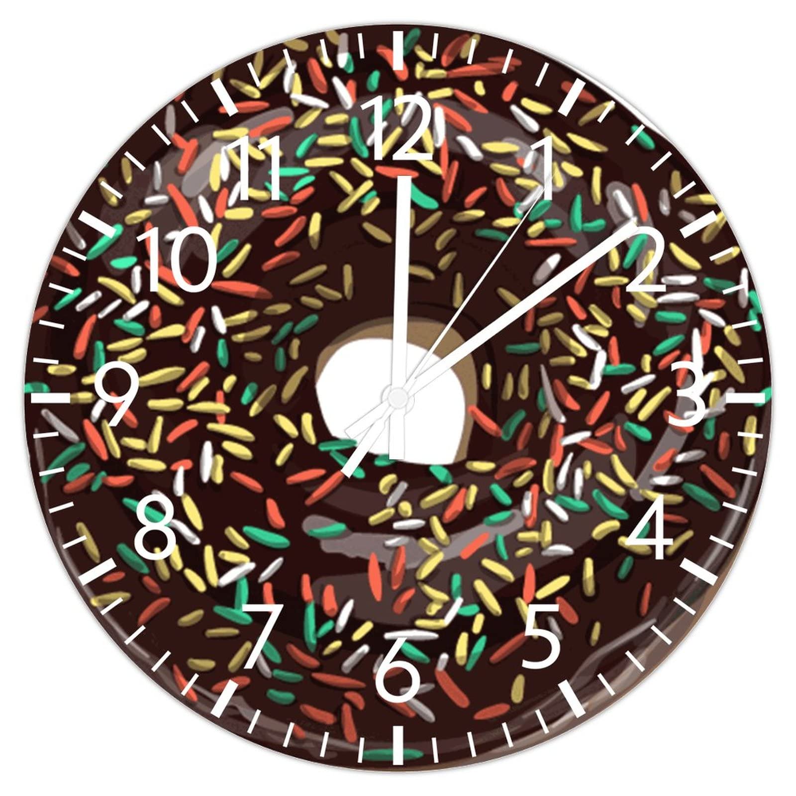 Horloge murale donut silencieuse en PVC 30cm montre murale cuisine et salon