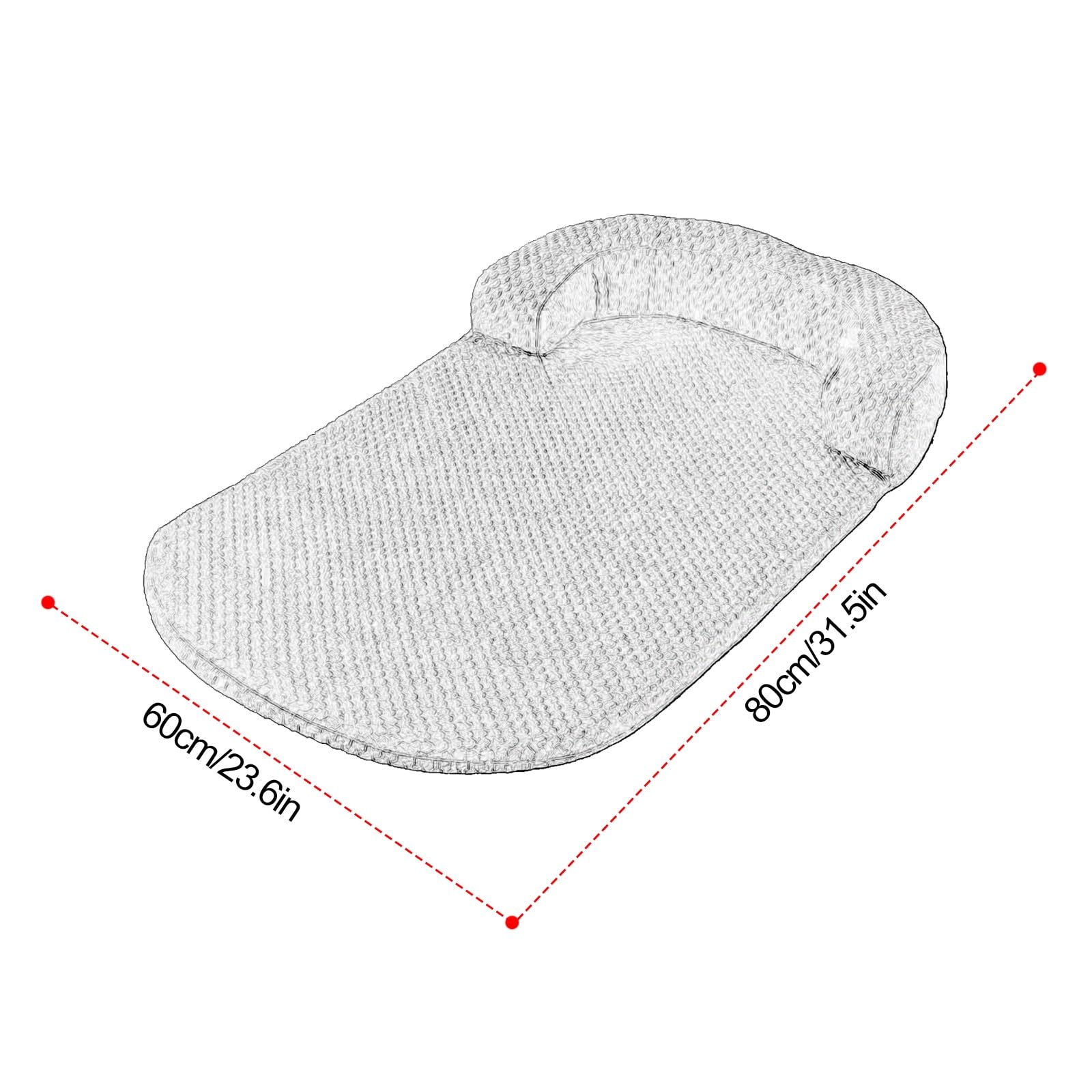 Manta Refrescante Perro con Almohada, Extraíble for Limpieza, Base Antideslizante(Green,80x60cm)