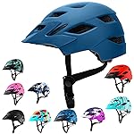 Kids Bike Helmet,Bavilk Kids Boys Girls Bike Helmets with LED Light Detachable Visor Children Youth Teen Multi-Sport for Skating Cycling Scooter Skateboard Adjustable & Lightweight 19.7-22.4
