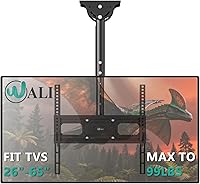 Vista 13 de WALI - Soporte de techo ajustable compatible con la mayoría de pantallas LED, LCD, OLED y plasma de 23 a 43 pulgadas, hasta 110 libras, agujeros