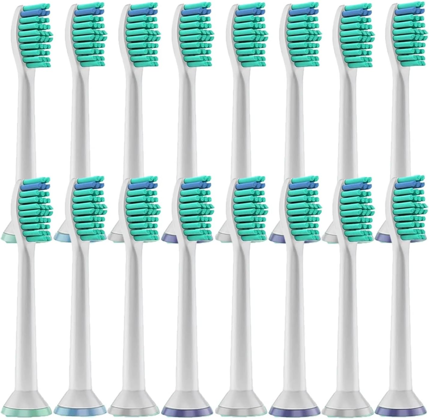 Replacement Toothbrush Heads ，Compatible for Philips， Electric Brush Head 1100 2100 4100 4300 5100 5300 6100 6500 Etc(16pcs)