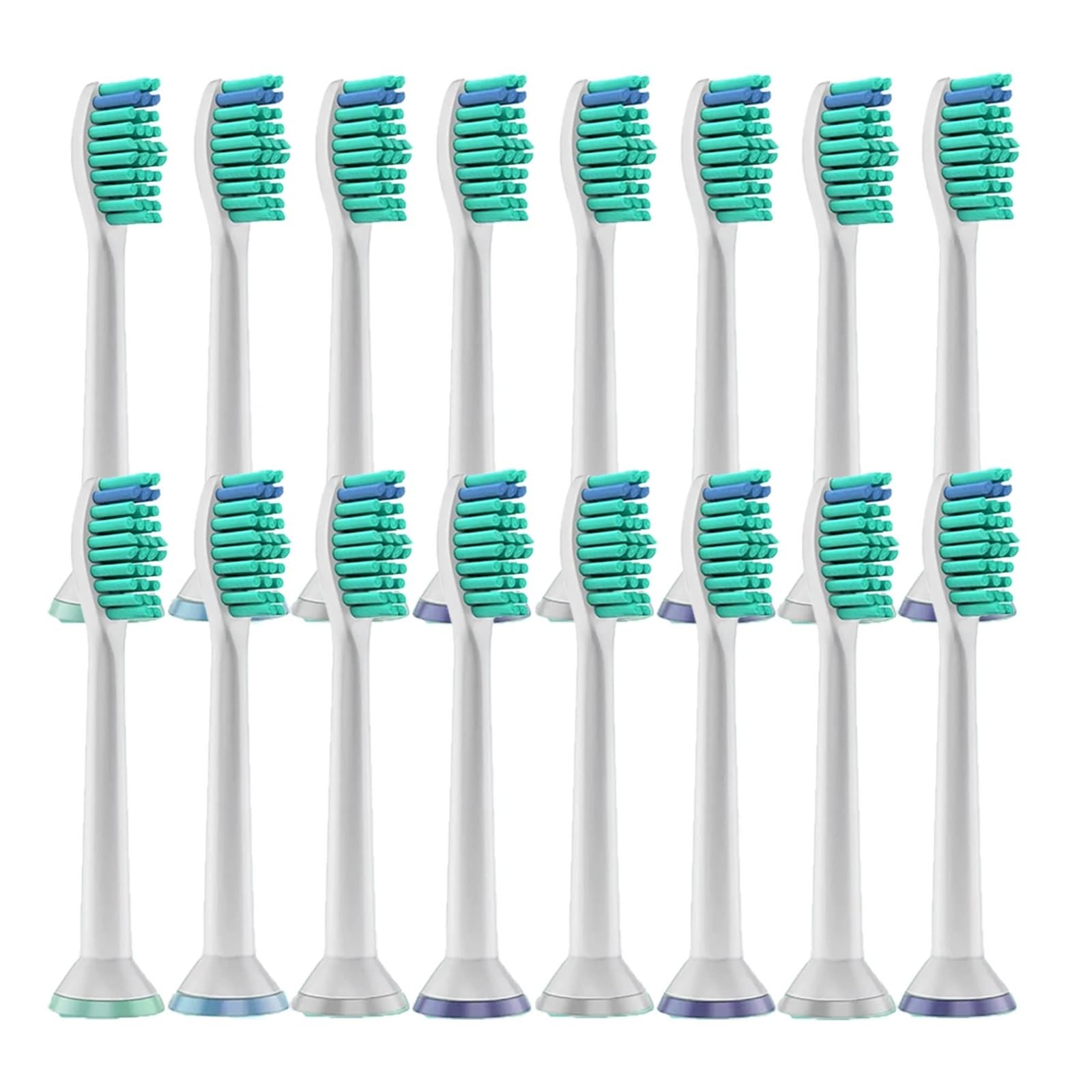 4/8/12/16/36 Testine di ricambio per spazzolino elettrico, compatibili con Philips, Testine per spazzolino elettrico 1100 2100 4100 4300 5100 5300 6100 6500 ecc. (16 pezzi)