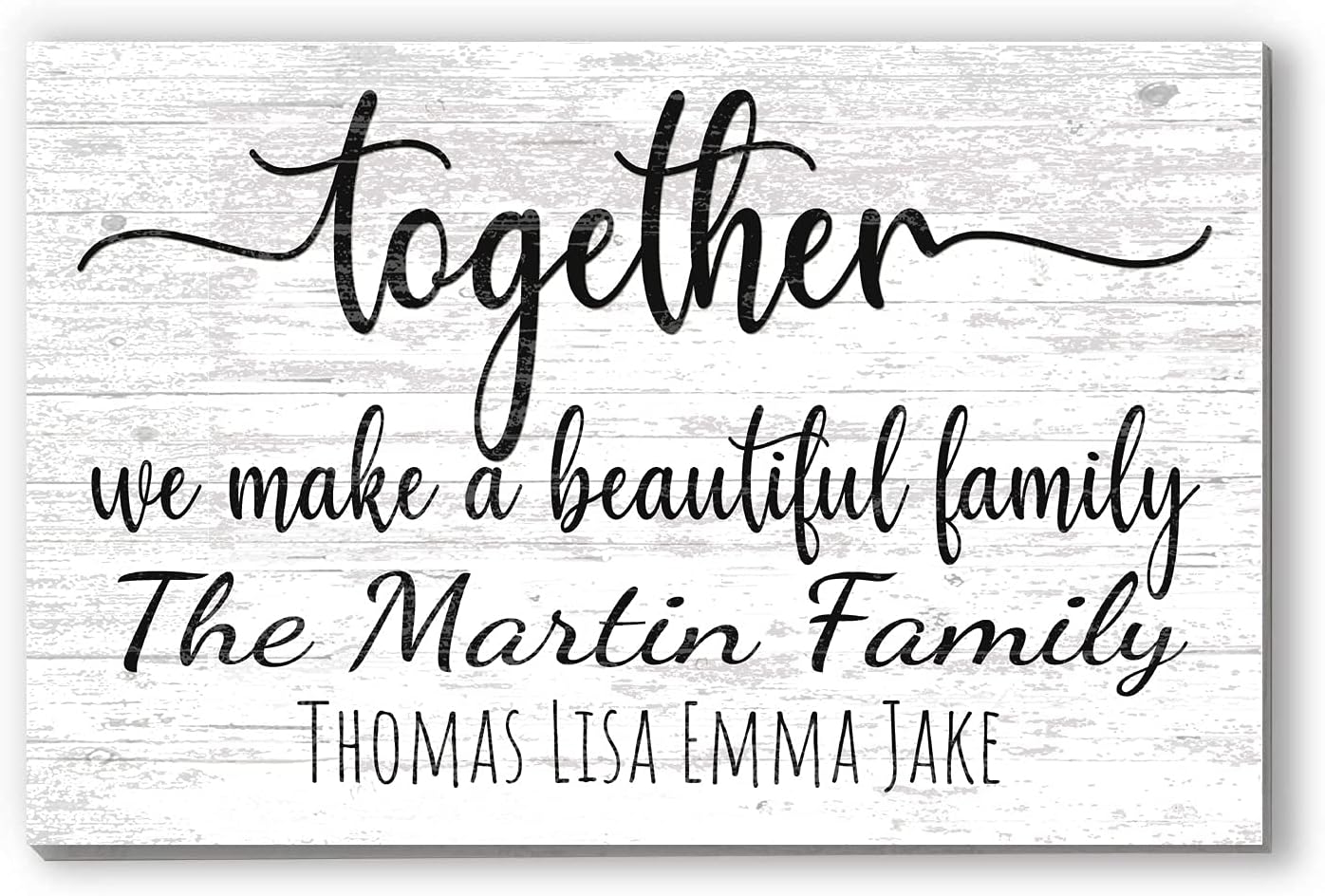 Personalized Blended Family Sign Together We Make a Beautiful Family Custom Wood for Home, Anniversary, Wedding, Couples Gift Idea