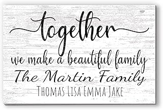 Personalized Blended Family Sign Together We Make a Beautiful Family Custom Wood for Home, Anniversary, Wedding, Couples Gift Idea