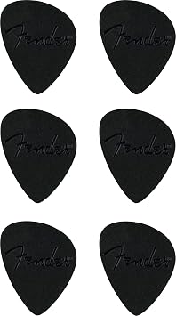 Fender Offset Picks, Black, 6-Pack