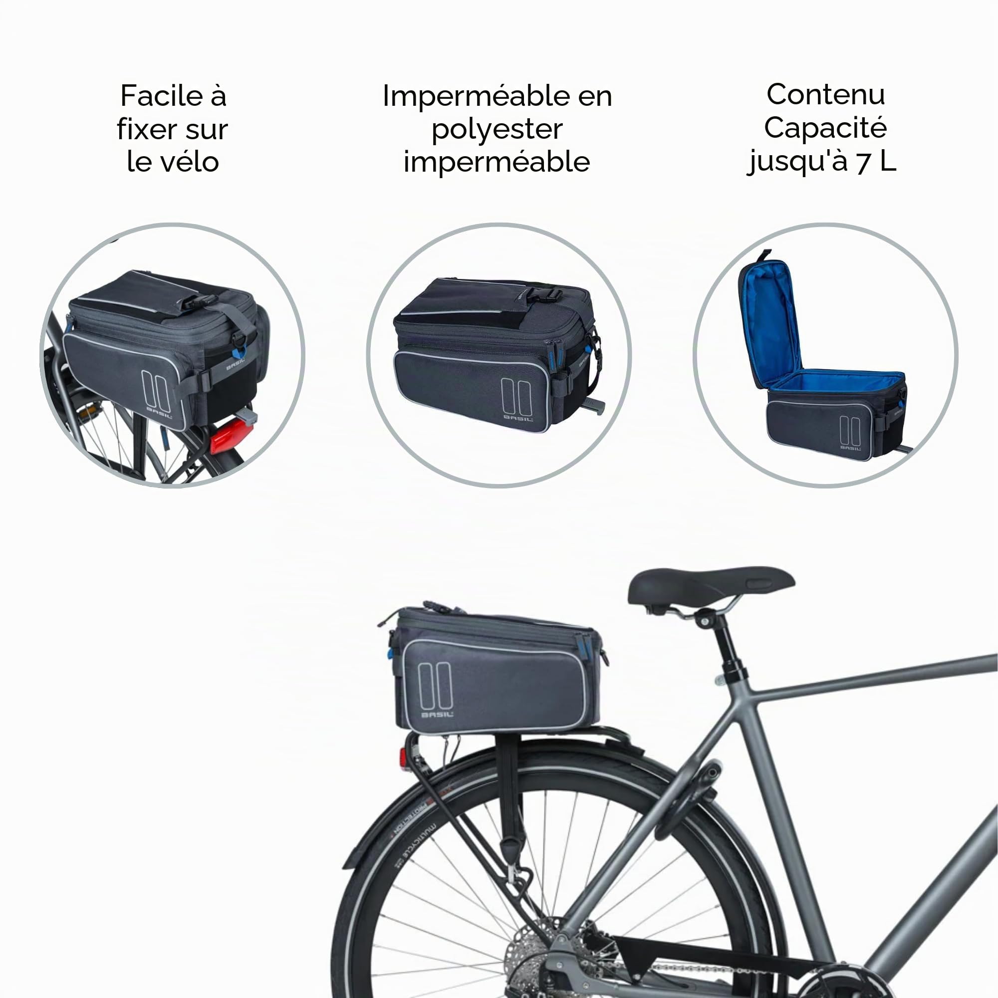Basil Sport Design Mik Sac Unisexe-Adulte, Graphite, 7-15 Litre