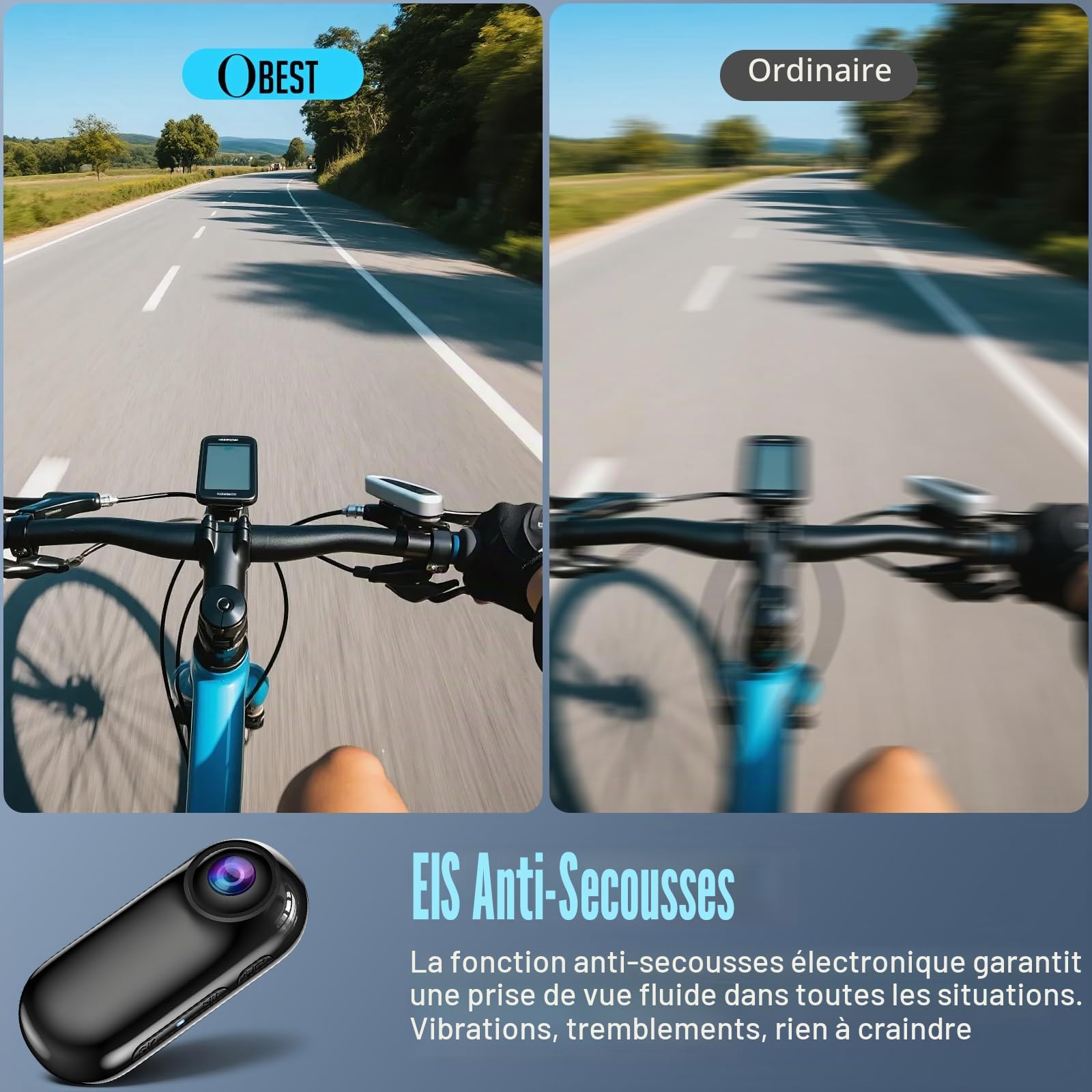 OBEST Mini Action 4K Caméra sous-Marine, Mini Cam Wi-FI étanche à l'eau