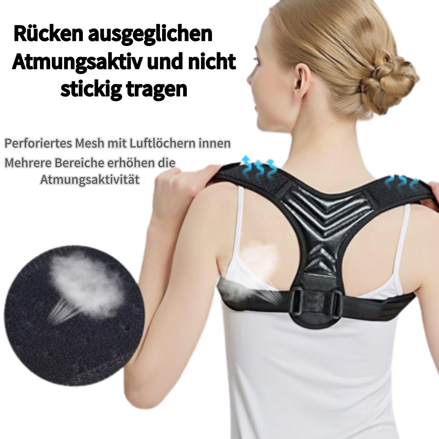 FSFLOYOM Haltungskorrektur Gürtel | Rückenstütze Für Bessere Körperhaltung | Schulter-Rücken-Gurt