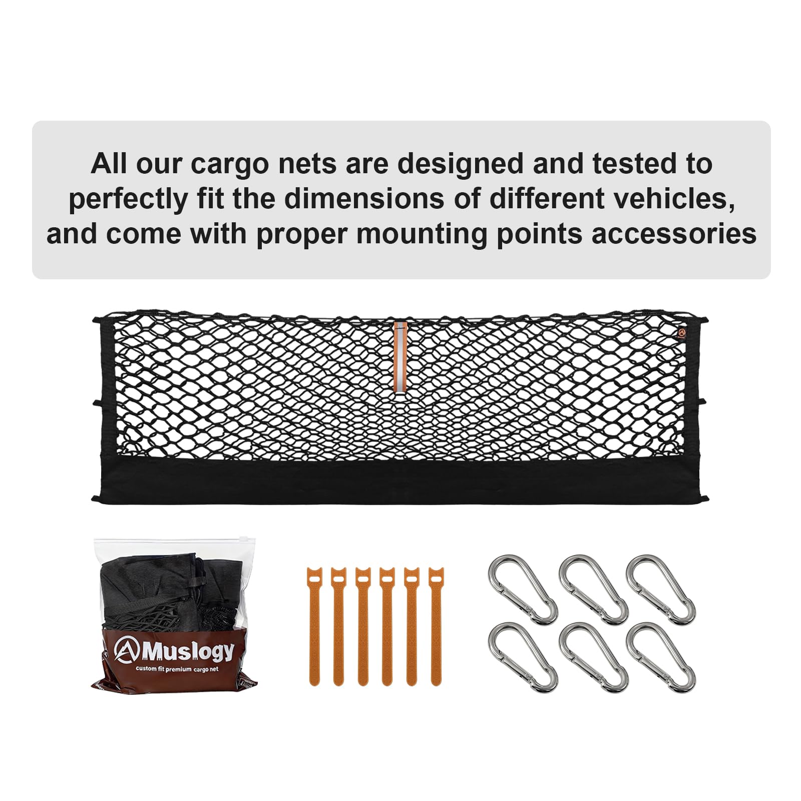 Muslogy Rete per Cassone del Camion Compatibile con Chevy Silverado e GMC Sierra 1500/2500HD/3500HD 2013-2025, Organizer per Accessori e Stoccaggio per Cassone del Pick-up, Stile Busta, con