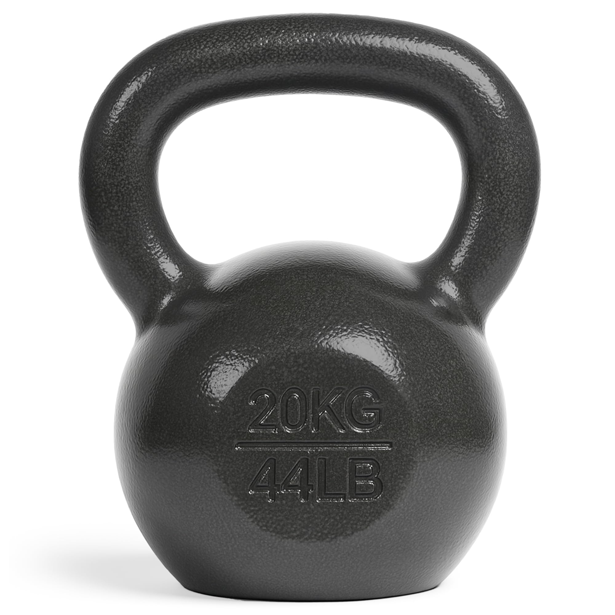 unycos - Kettlebell 20 kg in Ghisa con Rivestimento Resistente, Peso con Impugnatura Ergonomica Antiscivolo, Compatto e Facile da Trasportare per Palestra, Fitness, Bodybuilding, Muscoli (Nero)