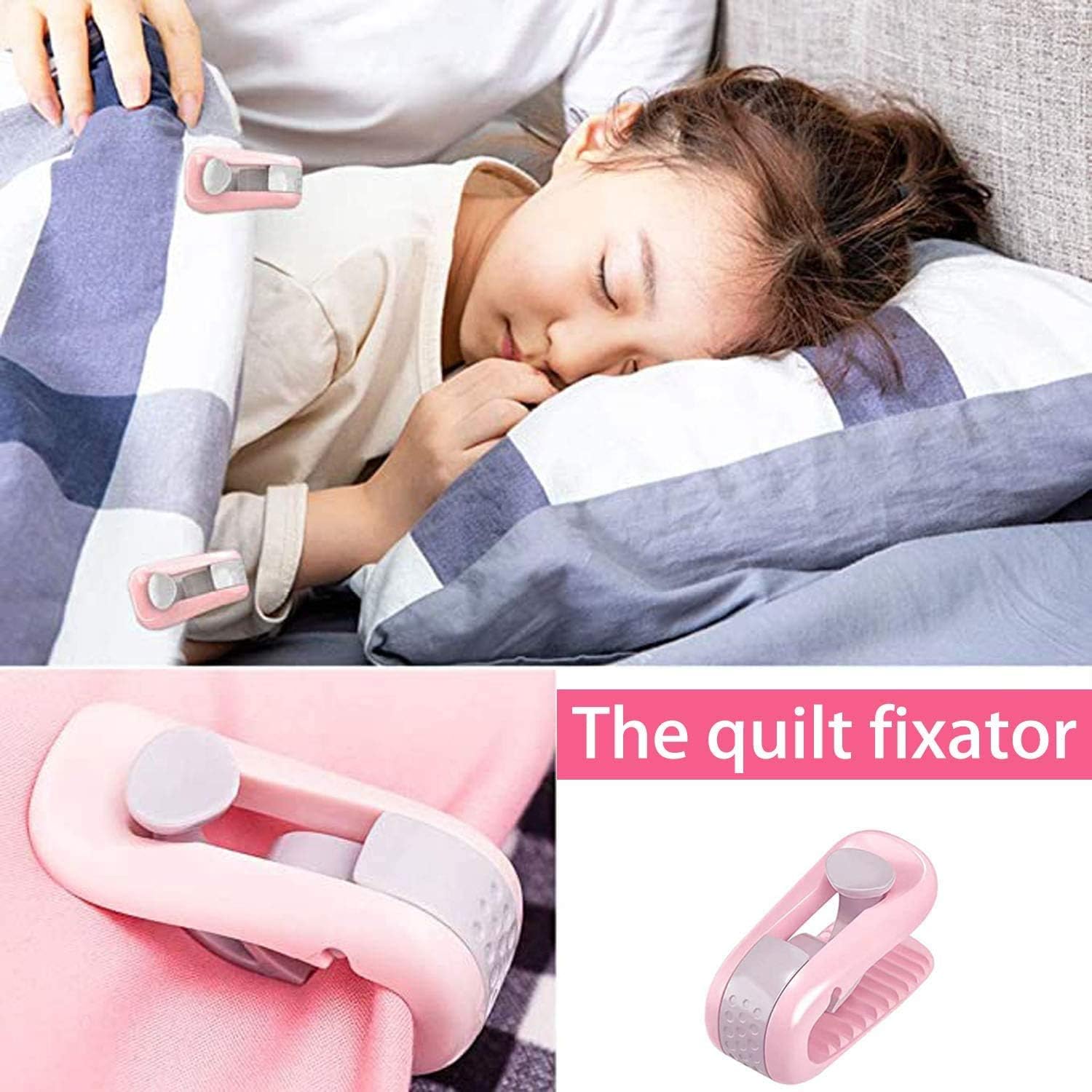 BOBOZHONG Quilt Sheet Clip,6 Pcs Sheet Grippers Needlefree Duvet Sheet