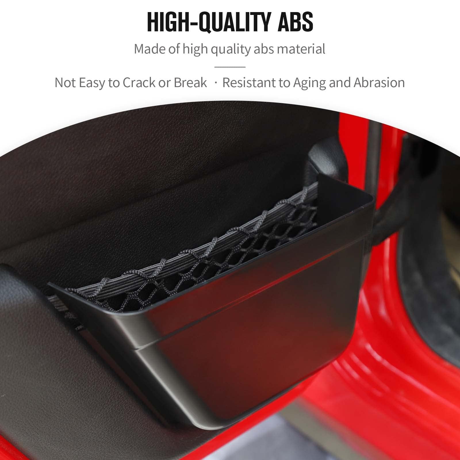 Tasca portaoggetti per Porta Posteriore Tasca Organizer per Jeep Wrangler JK 4 Porte 2011-2018, Sostituzione Rete Porta, Accessori Interni, Nero