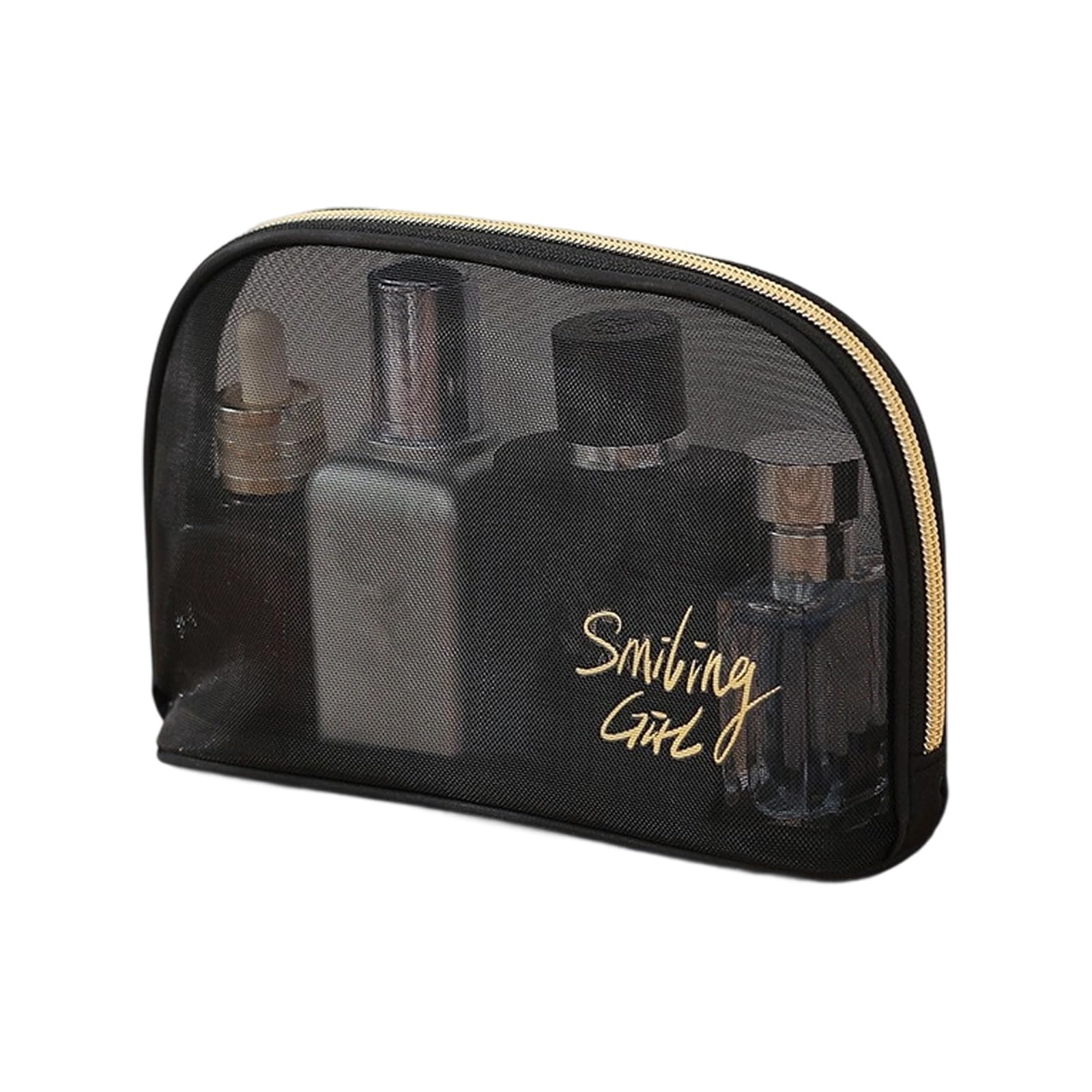 APGLSXY Clear Square Makeup Storage Bag Meshes Cosmetic Organizers with Spacious Interior for Travel Accessory Meshes Toiletry Bag Toiletry