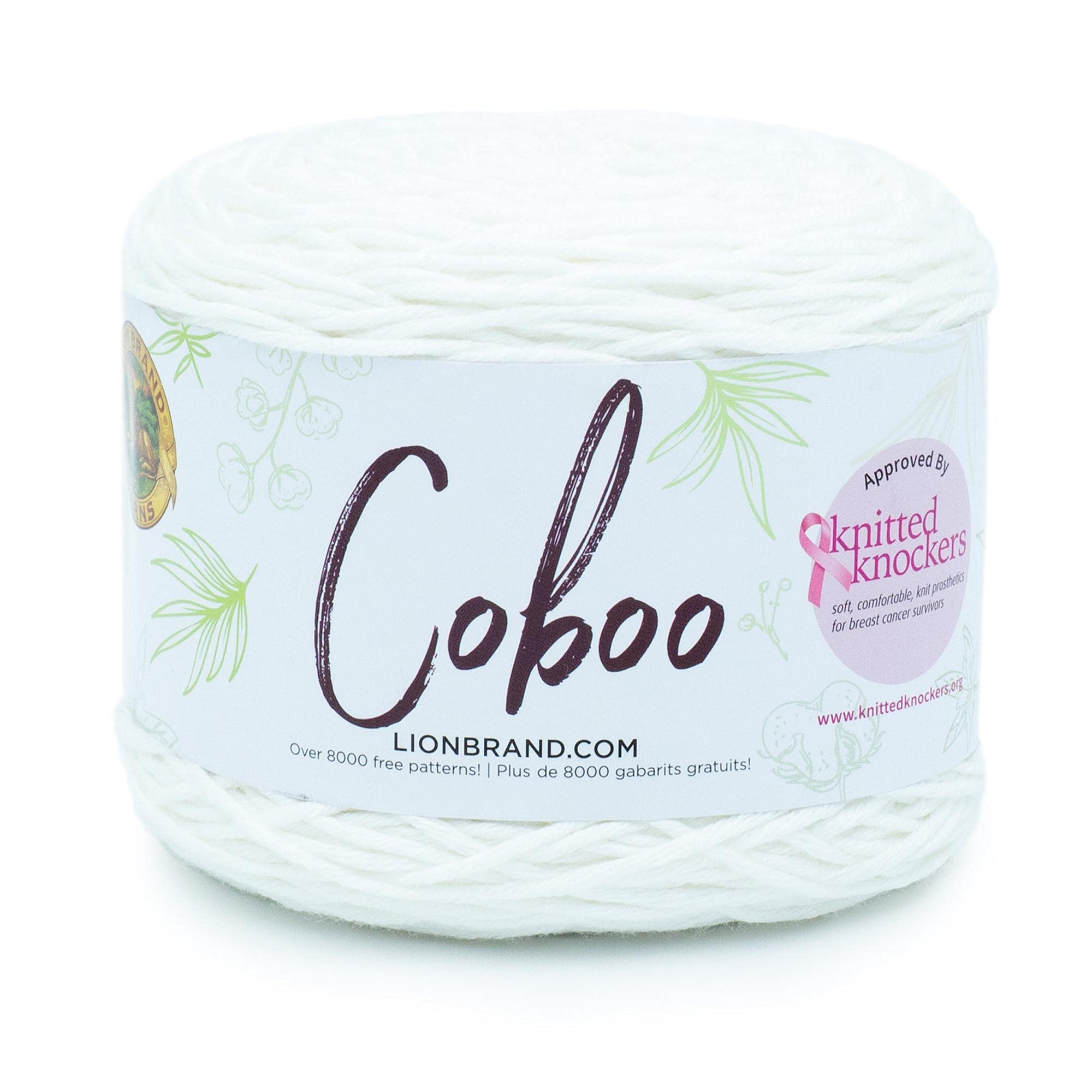 Lion Brand Yarn835-100 Coboo Yarn, White