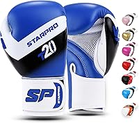 Vista 17 de Starpro Boxing Gloves with Wrist Support & Protection Sparring Training Bag Gloves for Men & Women 8oz 10oz 12oz 14oz 16oz