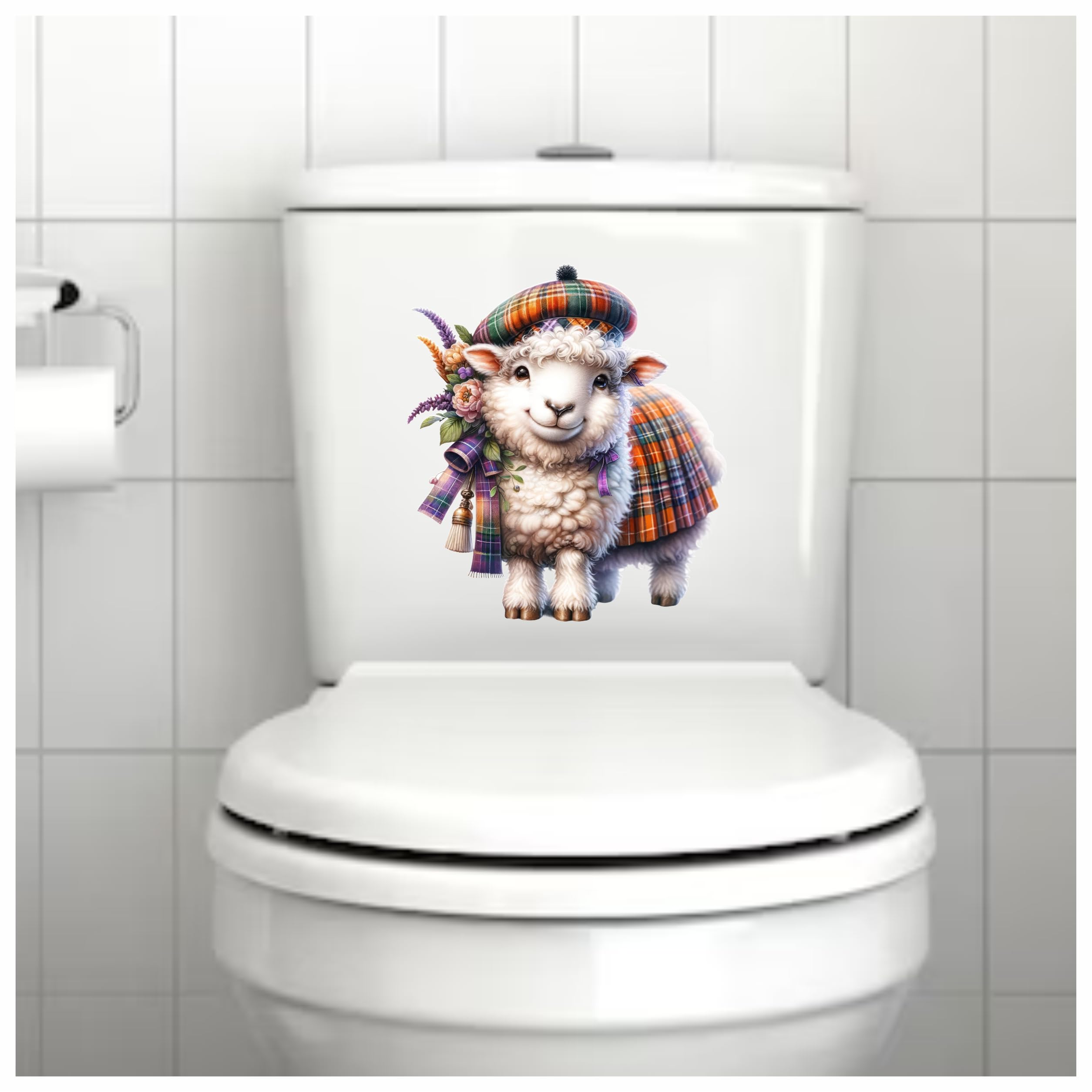 x4 Sheep Vinyl Stickers, Vibrant Blackout Waterproof Decals, Multi Purpose 1@ 20cm Tall Ideal for Toilets car - Image 2