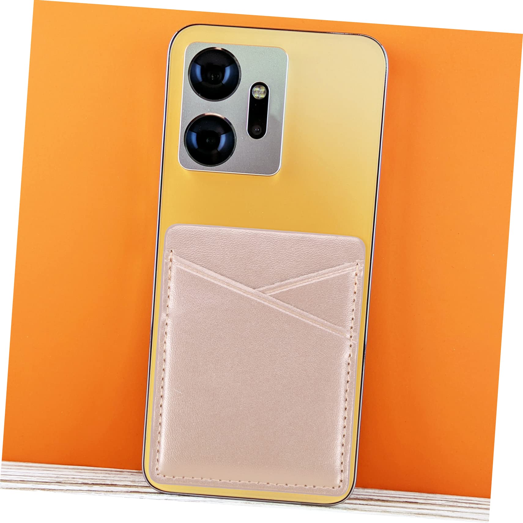 Housoutil 4 Pcs Mobile Phone Sticker Card Case Cell Phones Pocket Phone Card Pouch Wallet for Phone Case Card Bags Pu Card Holder for Phone Case Cellphones Card Holder Pocket Card Holder