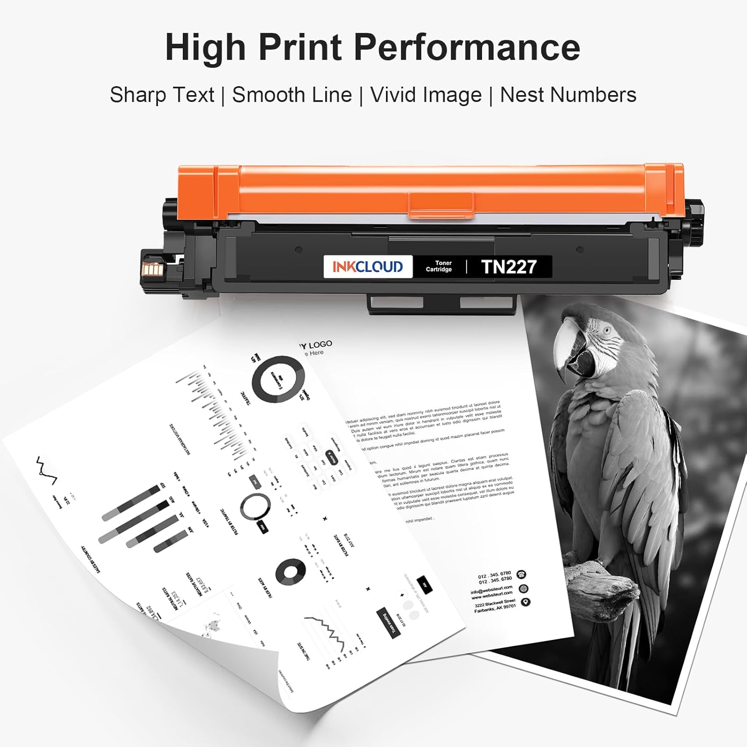 TN227 BK Replacement for Brother TN227 TN-227BK TN-227 Black Toner Combo Pack Compatible with Brother HL-L3290CDW HL-L3270CDW MFC-L3770CDW HL-L3210CW MFC-L3750CDW Printer - 2Pack
