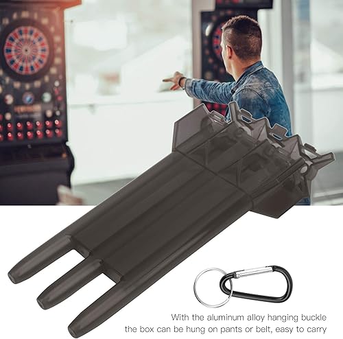 Miniatura 5 de Caja de dardos portátil universal Estuche de viaje de dardos portátil universal Estuche ABS 3 Manga Almacenamiento Aleación de aluminio Hebilla