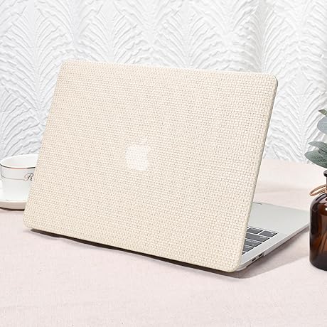 Seorsok MacBook Air 13 Inch Case with Keyboard Cover - Elegant Leather Texture