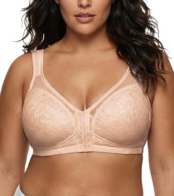 Wirefree Front Closure Minimizer Posture Support Bra