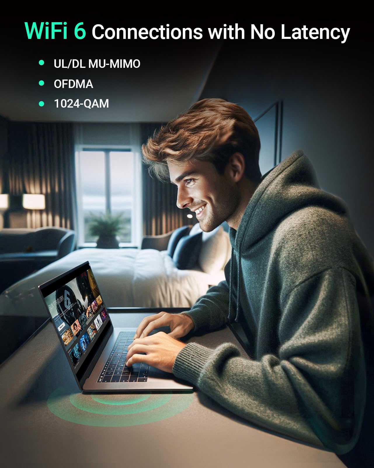 BrosTrend WiFi 6 Scheda di Rete WiFi, Wireless M.2 Bluetooth 5.2 Scheda WiFi 1800Mbps Dual-Band 5GHz 1201Mbps 2.4GHz 574Mbps Ricevitore WiFi Modulo per Windows 10/11 (64bit) M.2/NGFF, Garanzia a Vita