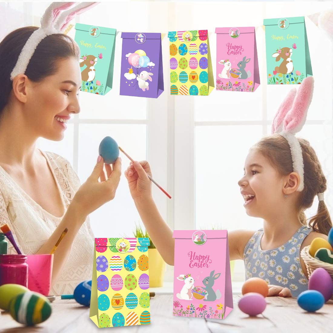 Wishstar Sacs Cadeaux De Pâques, 12 Sachets De Pâques En