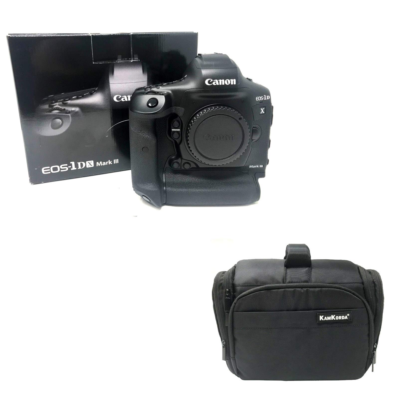 KamKorda Camera Bag + 1DX Mark III Digital SLR Camera | 1 DX 20.1MP Full-Frame CMOS Sensor DIGIC X Image Processor iTR AF X 191-Point AF System 4K60 10-Bit 4:2:2 Internal Recording + 2 Year Warranty