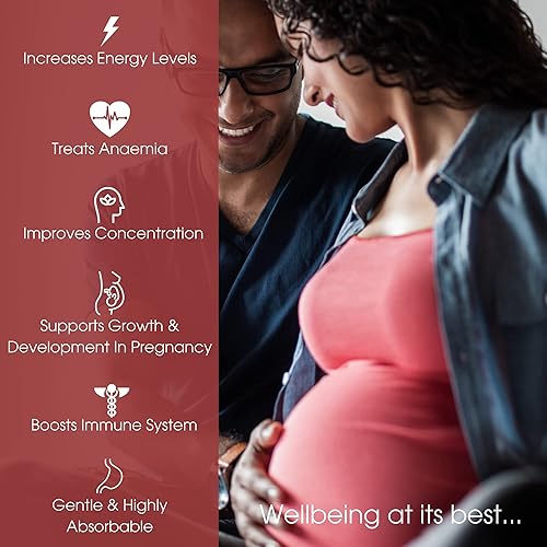 Miniatura 2 de Suplemento Iron Plus, quelato ferroso natural, bisglicinato 25 mg + vitamina C, B6, B12, ácido fólico, 240 unidades (paquete de 2)