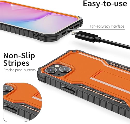 Miniatura 2 de ExoGuard Funda para iPhone 14 Plus de 6.7 pulgadas, funda de goma a prueba de golpes de cuerpo completo viene con un protector de pantalla de vidrio